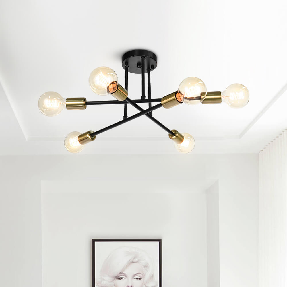 Plafonnier Six-Luminaire Sputnik Semi-Encastré pour Cuisine
