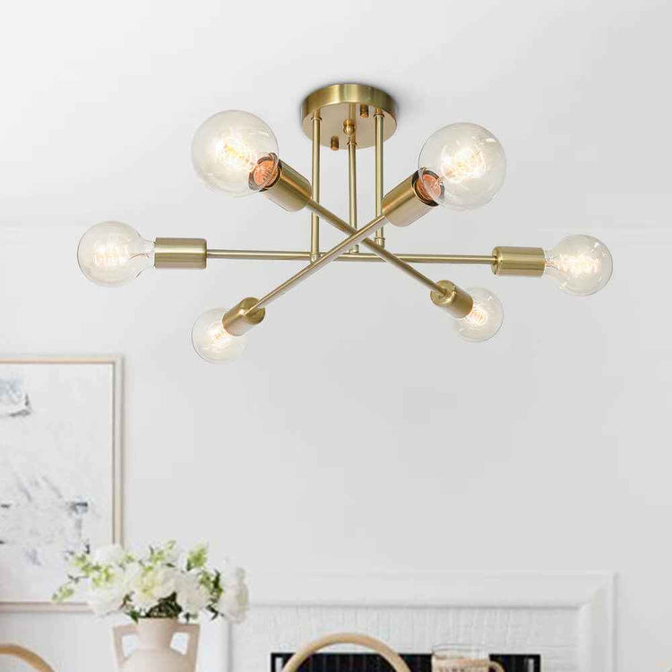 Plafonnier Six-Luminaire Sputnik Semi-Encastré pour Cuisine