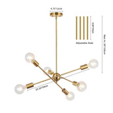 Lustre Moderne Six Luminaires Sputnik