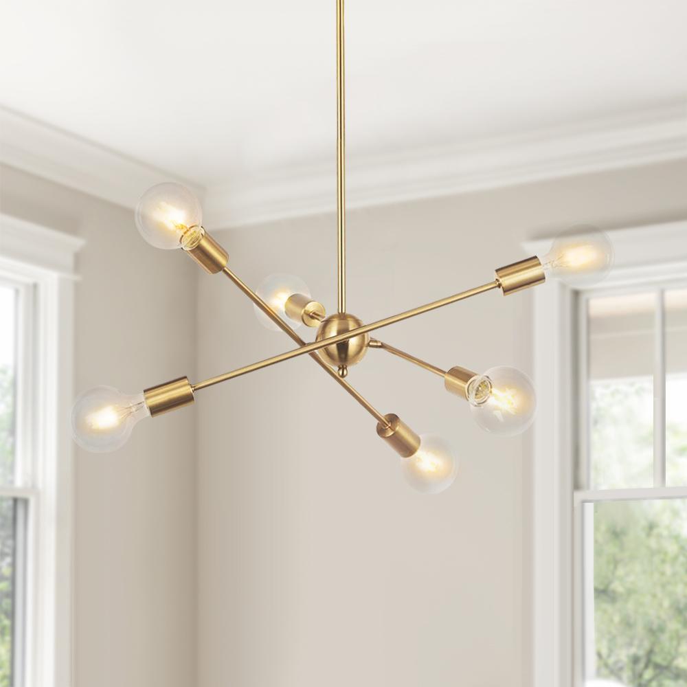 Lustre Moderne Six Luminaires Sputnik