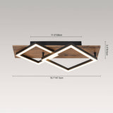 Plafonnier Couloir Carré en Bois