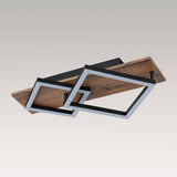 Plafonnier Couloir Carré en Bois