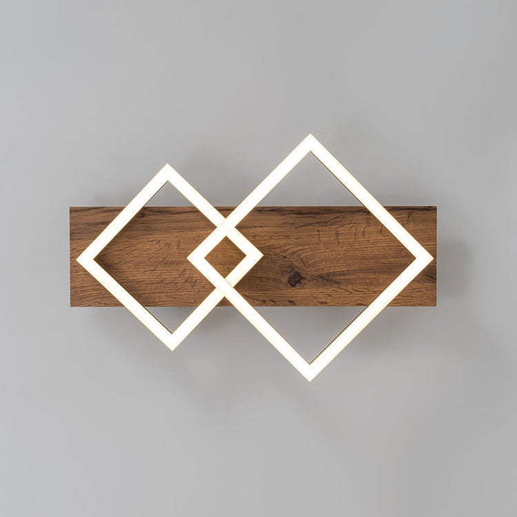 Plafonnier Couloir Carré en Bois