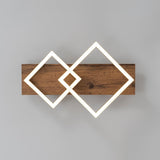 Plafonnier Couloir Carré en Bois