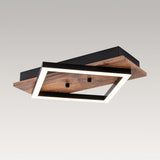 Plafonnier Couloir Carré en Bois