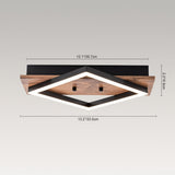 Plafonnier Couloir Carré en Bois