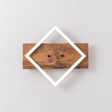 Plafonnier Couloir Carré en Bois
