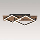Plafonnier Couloir Carré en Bois