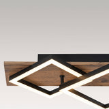 Plafonnier Couloir Carré en Bois