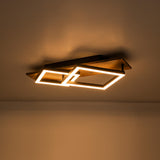 Plafonnier Couloir Carré en Bois