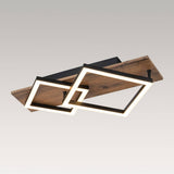 Plafonnier Couloir Carré en Bois