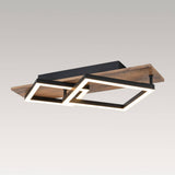 Plafonnier Couloir Carré en Bois