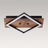 Plafonnier Couloir Carré en Bois