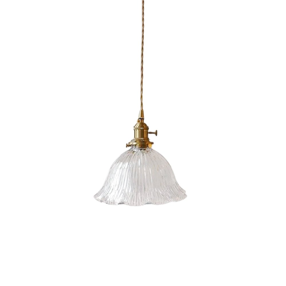 Suspension Verre Élégant Fleur Bande pour Salle à Manger