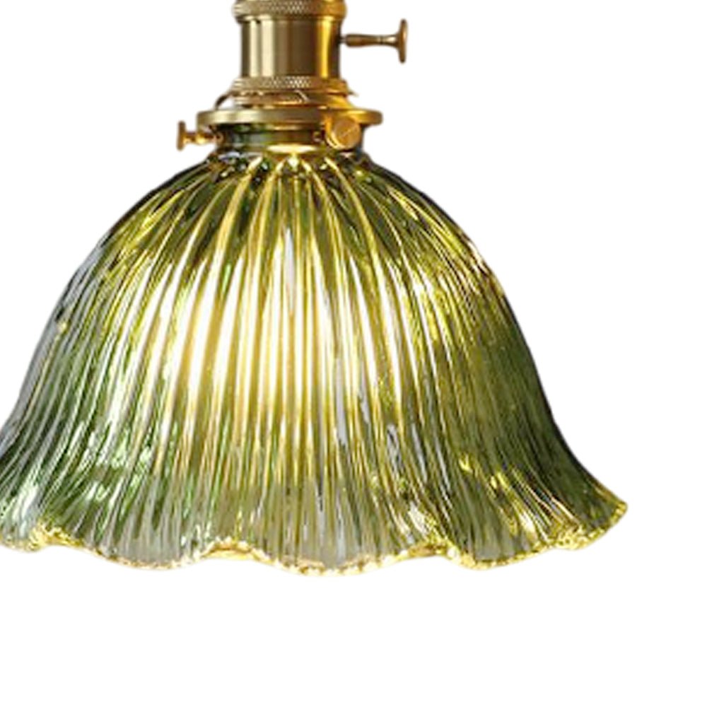 Suspension Verre Élégant Fleur Bande pour Salle à Manger
