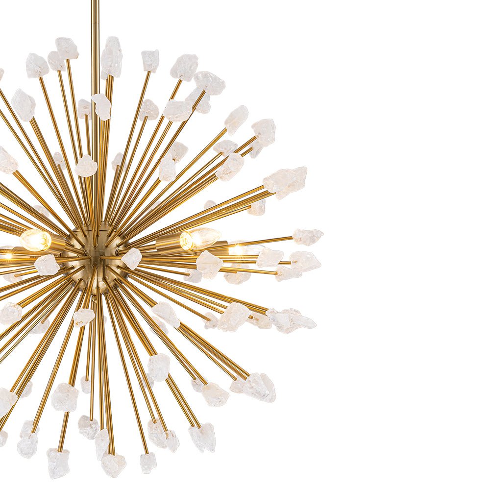 Lustre Soleil Sputnik Marbre Pissenlit pour Salon