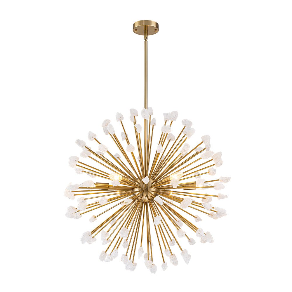 Lustre Soleil Sputnik Marbre Pissenlit pour Salon