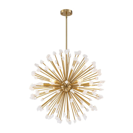 Lustre Soleil Sputnik Marbre Pissenlit pour Salon