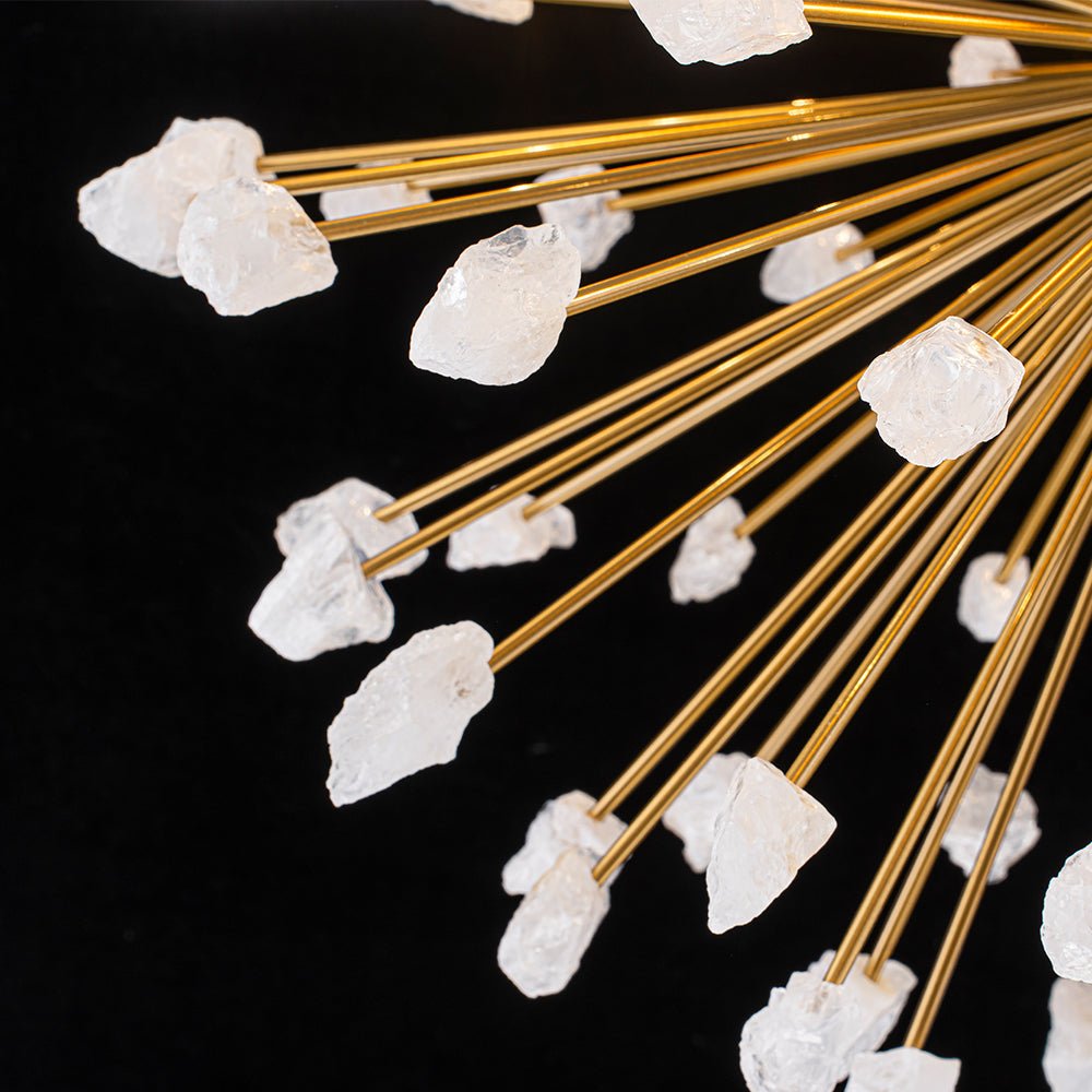 Lustre Soleil Sputnik Marbre Pissenlit pour Salon