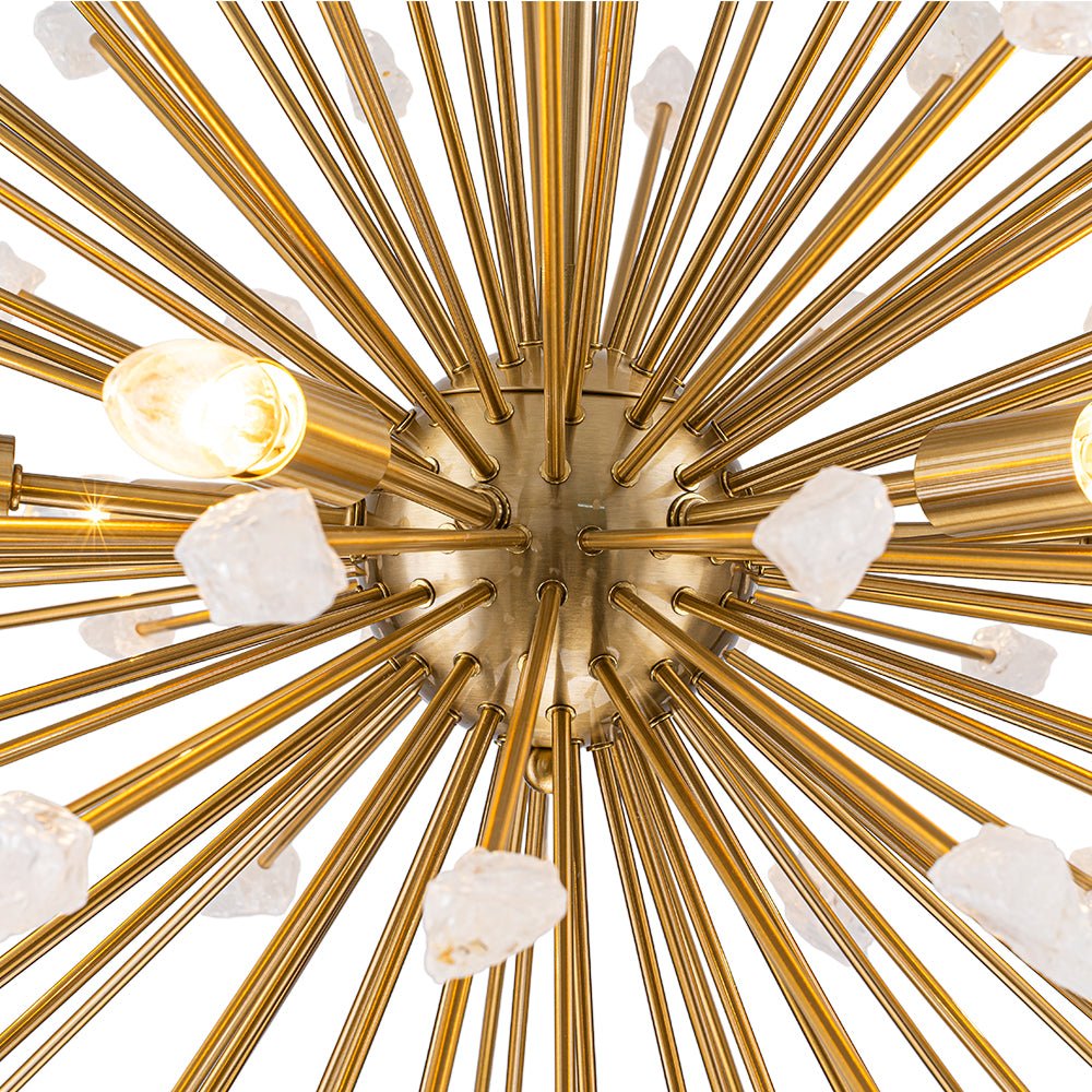 Lustre Soleil Sputnik Marbre Pissenlit pour Salon