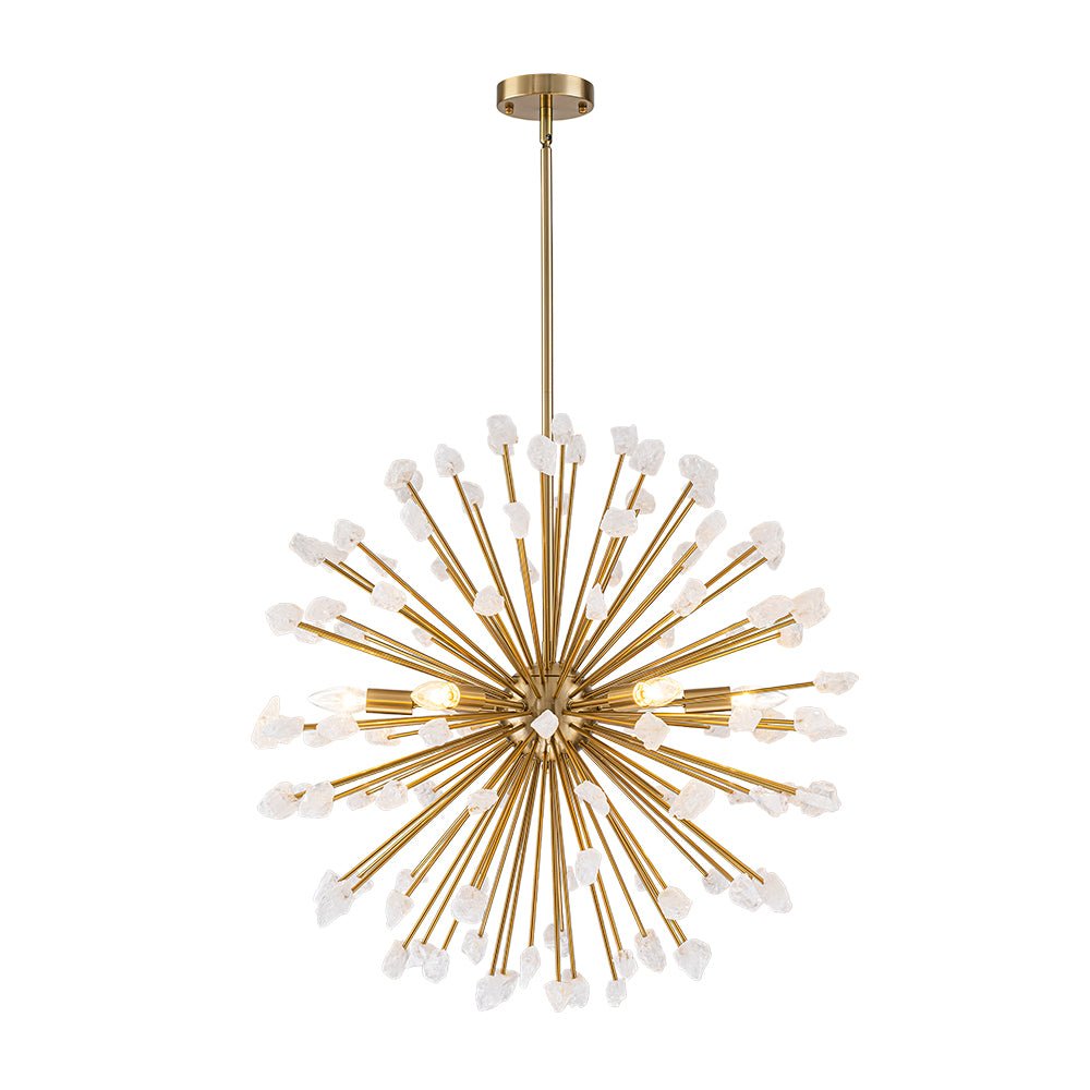 Lustre Soleil Sputnik Marbre Pissenlit pour Salon