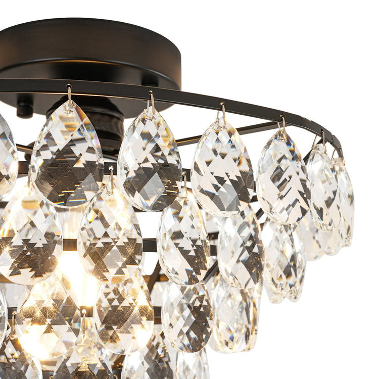 Plafonnier Salon Goutte en Cristal