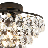 Plafonnier Salon Goutte en Cristal