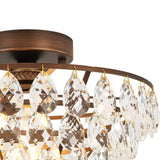 Plafonnier Salon Goutte en Cristal