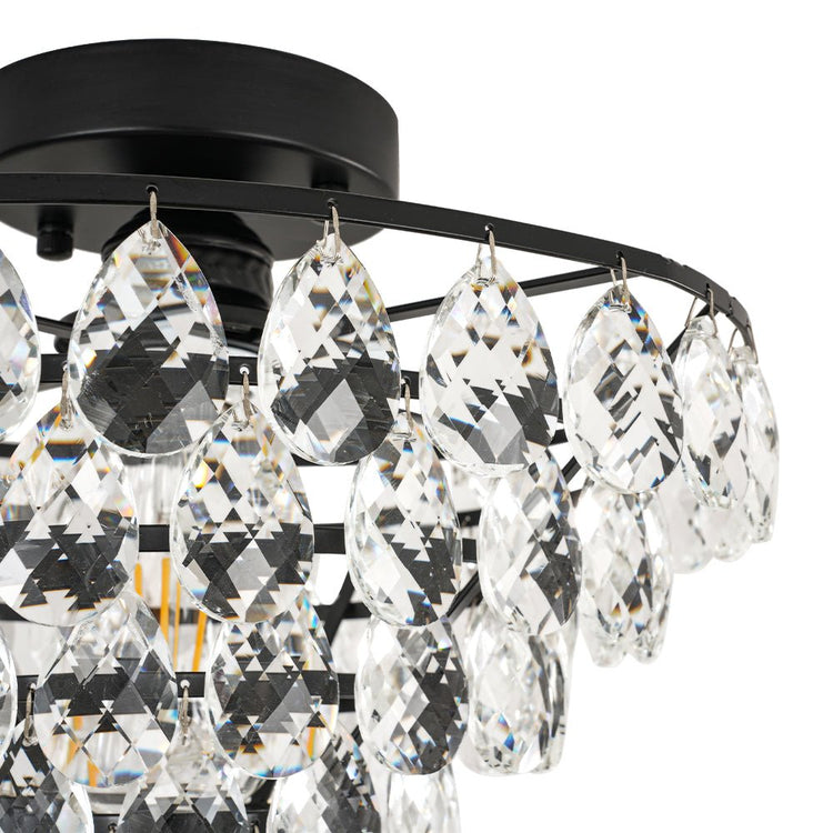 Plafonnier Salon Goutte en Cristal