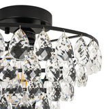 Plafonnier Salon Goutte en Cristal