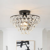 Plafonnier Salon Goutte en Cristal