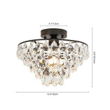 Plafonnier Salon Goutte en Cristal