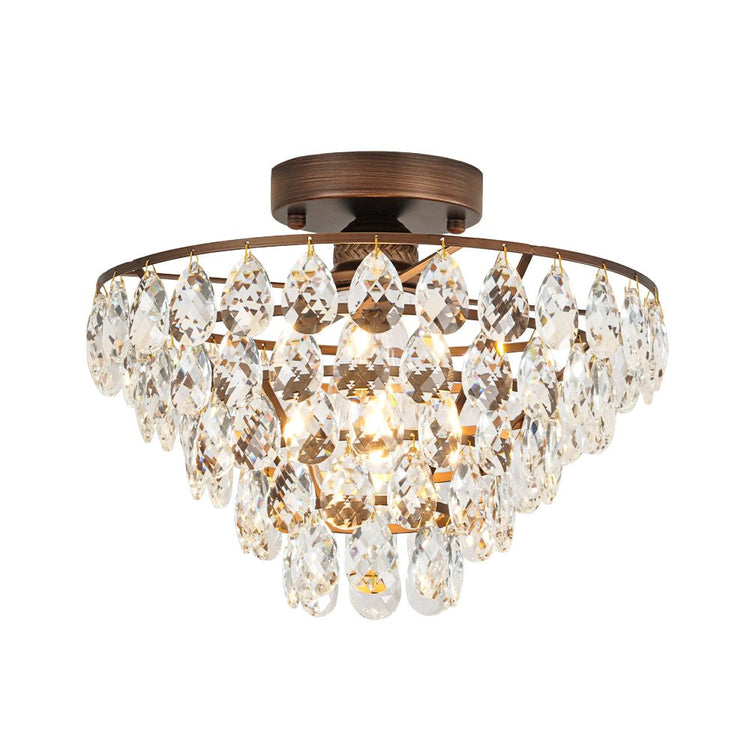 Plafonnier Salon Goutte en Cristal