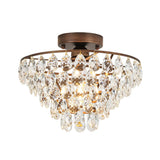 Plafonnier Salon Goutte en Cristal