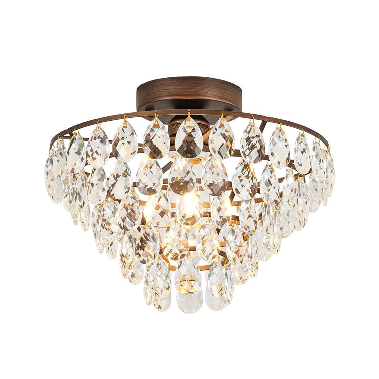 Plafonnier Salon Goutte en Cristal