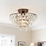 Plafonnier Salon Goutte en Cristal