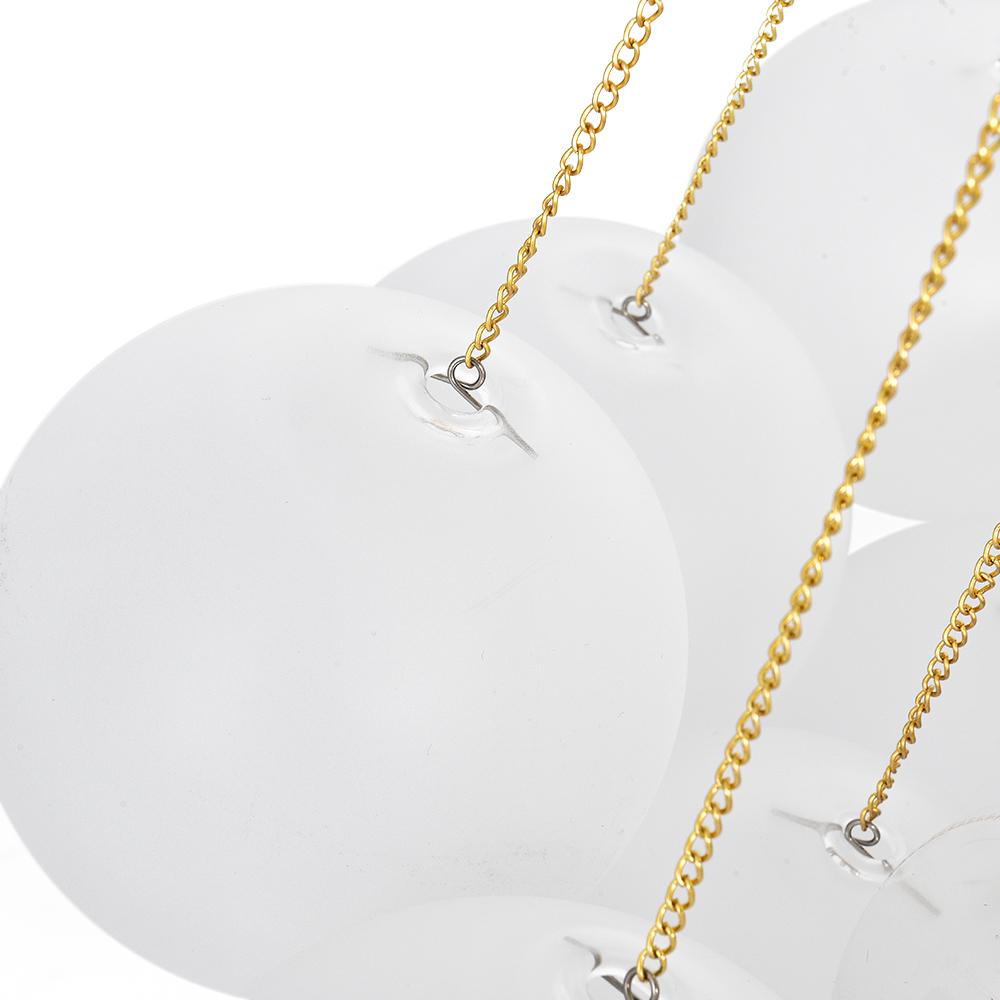 Lustre Boule Verre Suspendu Moderne Grappe Luminaire pour Salon