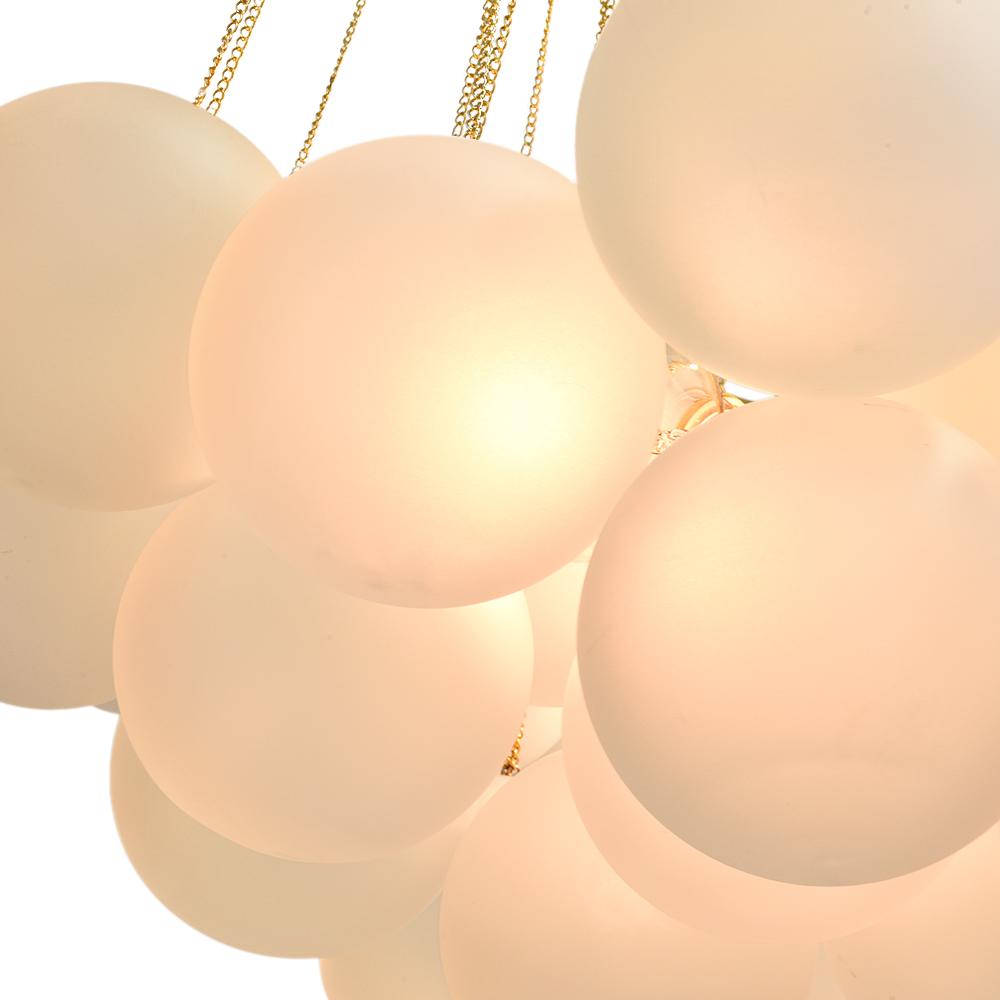 Lustre Boule Verre Suspendu Moderne Grappe Luminaire pour Salon