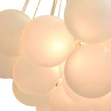 Lustre Boule Verre Suspendu Moderne Grappe Luminaire pour Salon