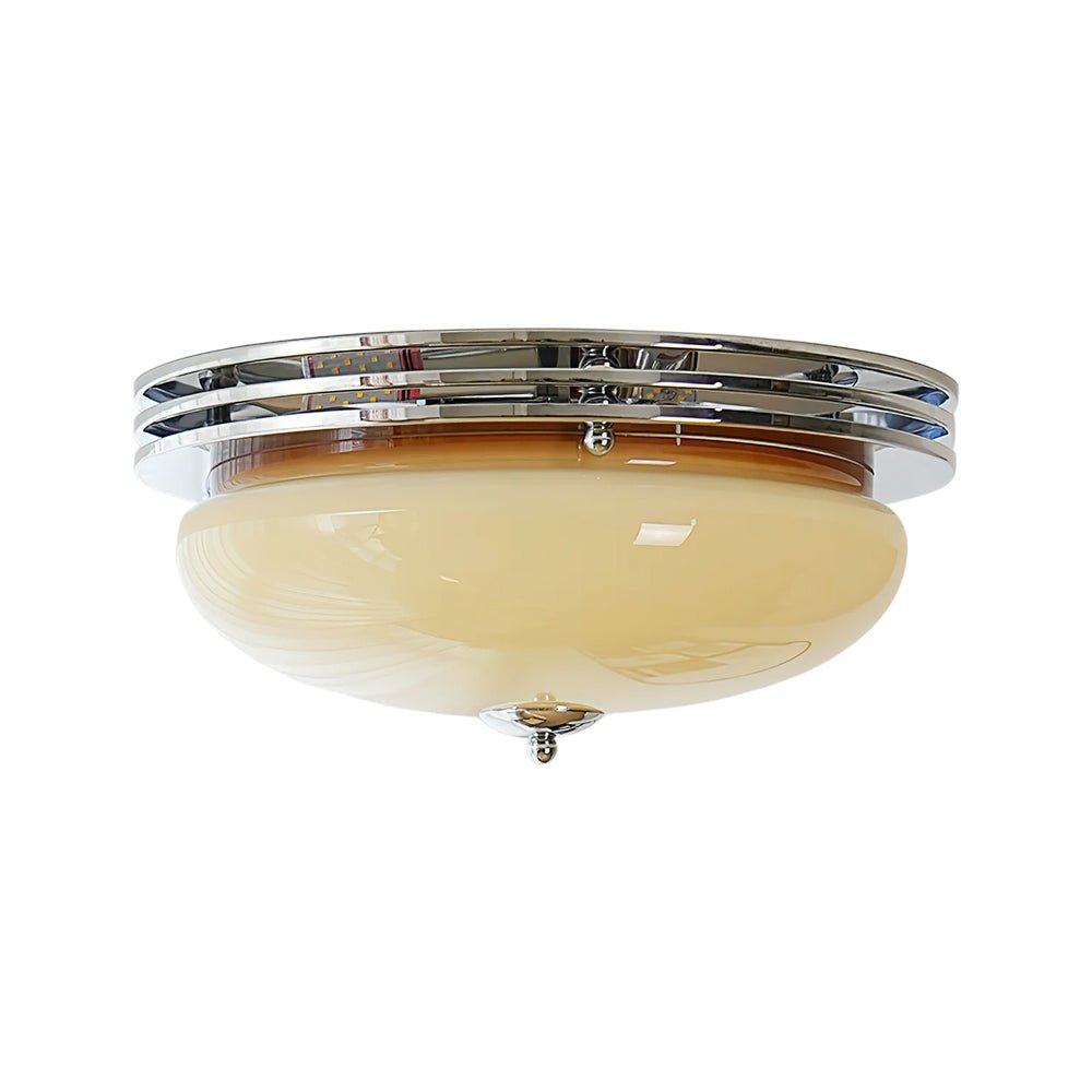 Plafonnier LED Verre Traditionnel Français Rond pour Chambre