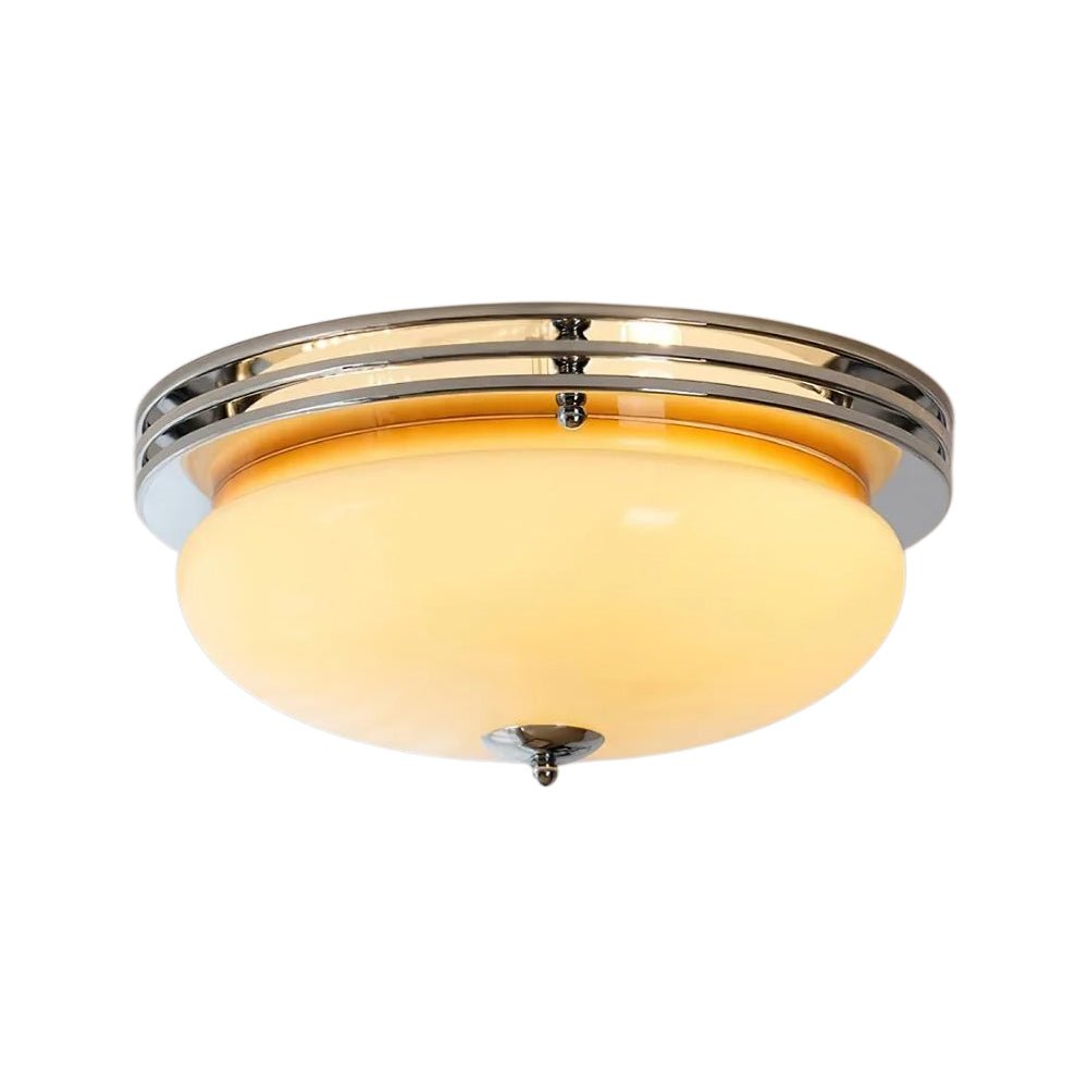 Plafonnier LED Verre Traditionnel Français Rond pour Chambre