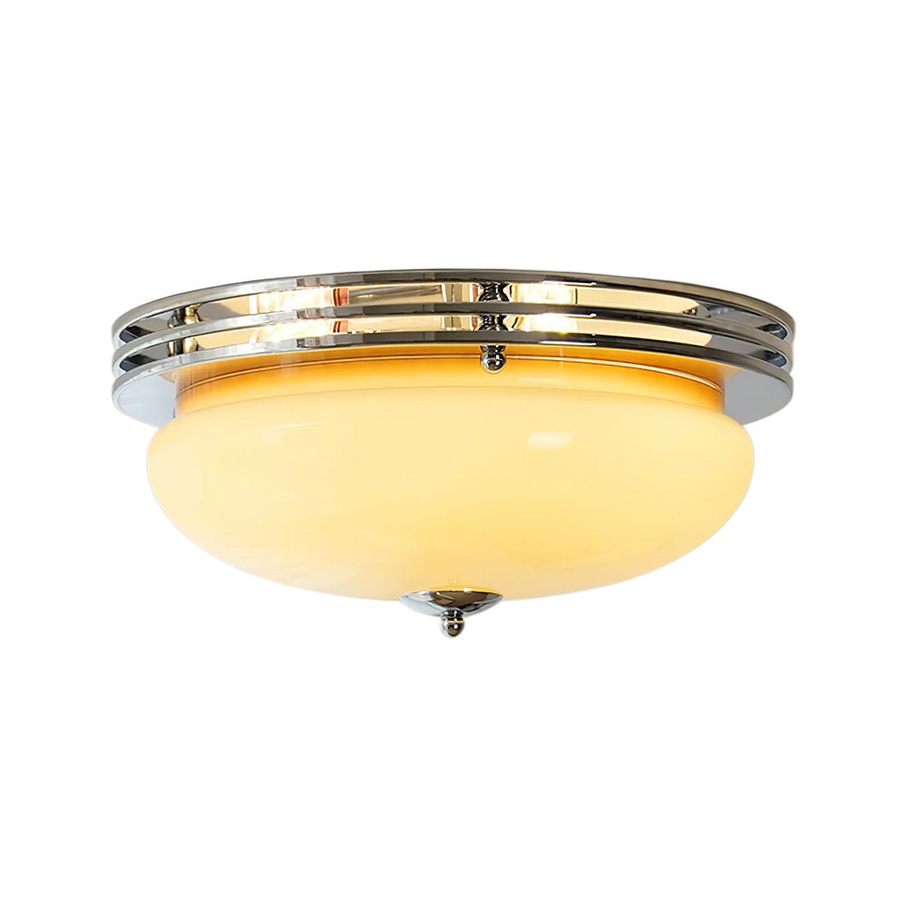 Plafonnier LED Verre Traditionnel Français Rond pour Chambre