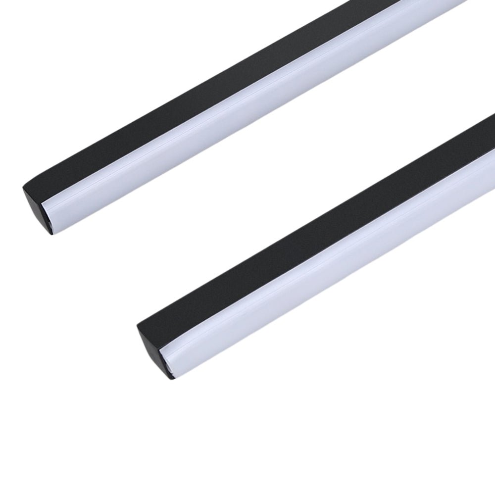 Plafonnier LED Deux Bandes Noir pour Salle de Bain