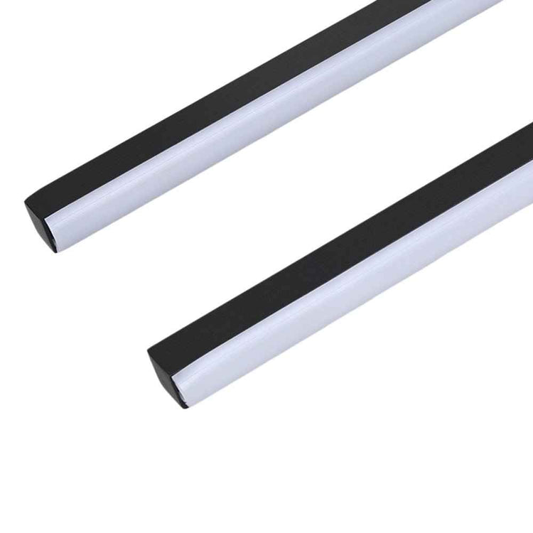 Barres lumineuses LED allongées pour plafonnier, avec extrémités noires.