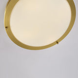 Plafonnier Salon Rond en Verre Doré