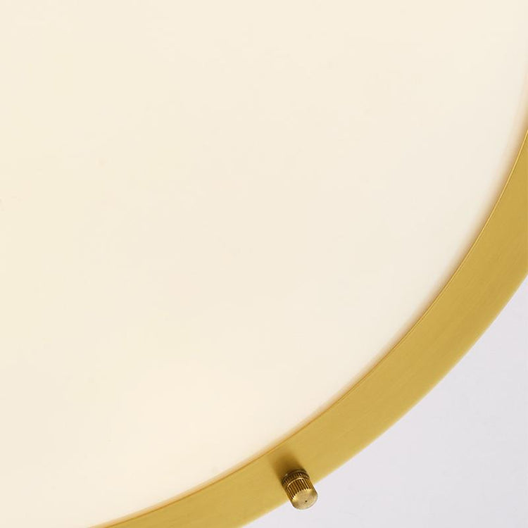 Plafonnier Salon Rond en Verre Doré