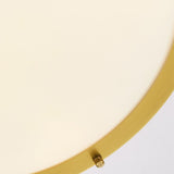Plafonnier Salon Rond en Verre Doré