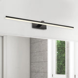 Applique Murale LED Ultra-Fin Applique Salle de Bain à Bras en Brossé Noir/Blanc pour Chambre