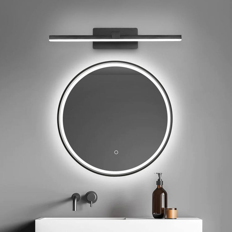 Applique Murale LED Ultra-Fin Applique Salle de Bain à Bras en Brossé Noir/Blanc pour Chambre