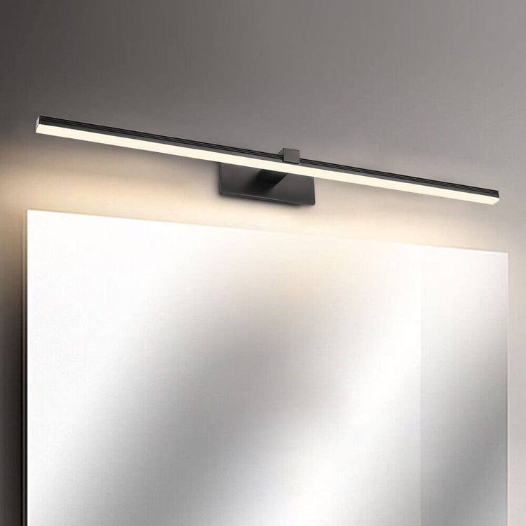 Applique Murale LED Ultra-Fin Applique Salle de Bain à Bras en Brossé Noir/Blanc pour Chambre